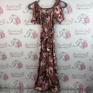 Paper Doll pants suit one piece onesie jumper Floral Jumpsuit in Pink and White